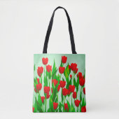 Red Tulips Tote Bag トートバッグ (正面)