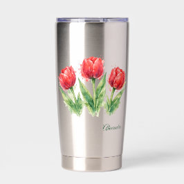 Red Tulips Water Bottle 保温保冷タンブラー