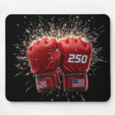 Red UFC Fight Glove For USA 250誕生日 マウスパッド (正面)