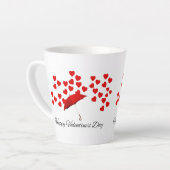 Red Umbrella Valentine's Mug – Romantic Rain of He カフェラテマグ (左アングル)