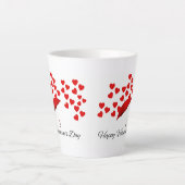 Red Umbrella Valentine's Mug – Romantic Rain of He カフェラテマグ (正面)