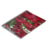 Red Umbrellas in the Sky - Asian Spiral Notebook ノートブック (左側)
