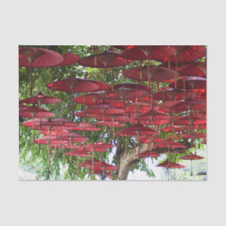 Red Umbrellas in the Sky - Asian Tissue Paper 薄葉紙