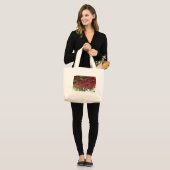 Red Umbrellas in the Sky - Asian Tote Bag ミニトートバッグ (正面(モデル))