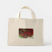 Red Umbrellas in the Sky - Asian Tote Bag ミニトートバッグ (裏面)