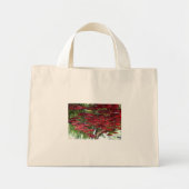 Red Umbrellas in the Sky - Asian Tote Bag ミニトートバッグ (正面)