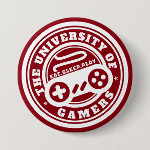 Red University of Gamersシールゲームボタン 缶バッジ
