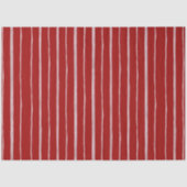 Red Valentine Hand Drawn Stripe Pattern 薄葉紙 (正面)