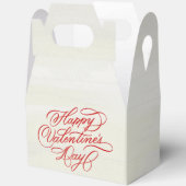 Red Valentines Day Calligraphy フェイバーボックス (見開き)