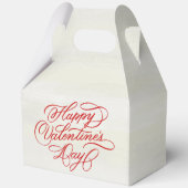 Red Valentines Day Calligraphy フェイバーボックス (裏面)