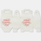 Red Valentines Day Calligraphy フェイバーボックス (見開き)