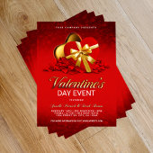 Red Valentine's Day Event Heart Box & Rose Petals チラシ