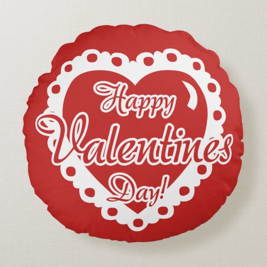Red Valentines Day - I LOVE YOU ラウンドクッション (正面)
