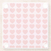 Red Valentines Hearts ガラスコースター (裏面)