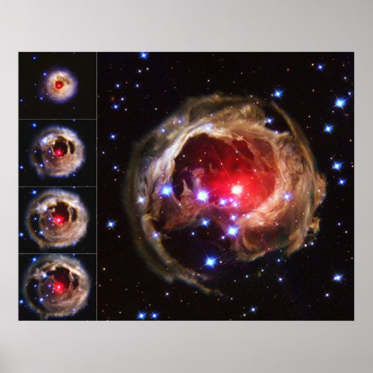 Red Variable Star V838 Monocerotisからのフラッシュ ポスター (正面)