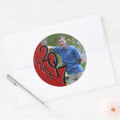 Red Varsity 2017卒業クラス写真 ラウンドシール (封筒)