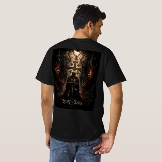 RED VEIL DAWN - 神の鎧 Tシャツ (裏面フル)