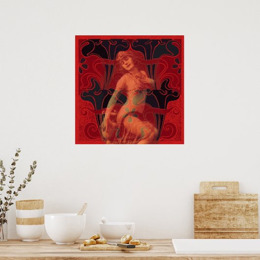 Red Veil Poster ポスター (キッチン)