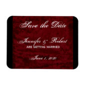 Red Velvet上のゴシック様式の天使の日付を保存 マグネット (横)