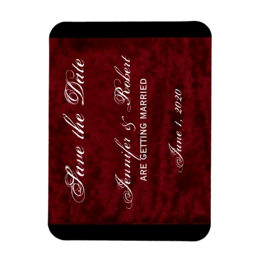 Red Velvet上のゴシック様式の天使の日付を保存 マグネット (縦)