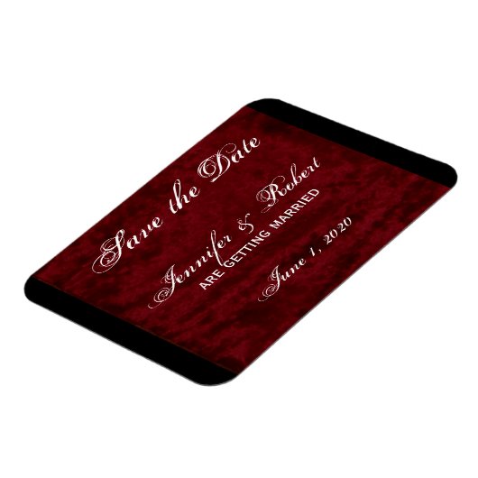 Red Velvet上のゴシック様式の天使の日付を保存 マグネット (左側)