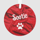 Red Velvet Pet Photo Christmas オーナメント (裏面)