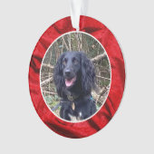 Red Velvet Pet Photo Christmas オーナメント (正面)