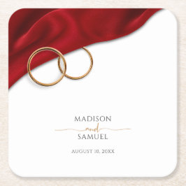 Red Velvet Wedding Coaster スクエアペーパーコースター