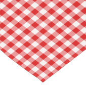 Red Vichy pattern for Business, B&B，レストラン ショートテーブルランナー (コーナー)