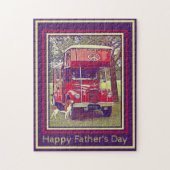 Red Vintage Camper Truck Happy Father's Day ジグソーパズル (縦)
