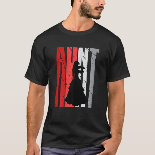 Red Violin Aunt Violinist Girls Plays The Violin O Tシャツ (正面)
