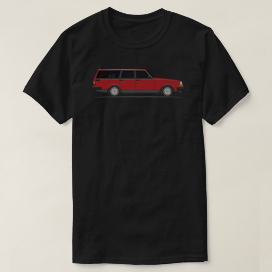 Red Volvo 240 Wagon Essential T-Shirt.png Tシャツ (デザイン正面)