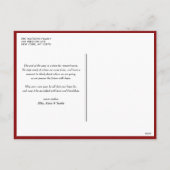 Red Warmest Wishes書道モダン写真 シーズンポストカード (裏面)