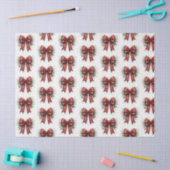 Red Watercolor Christmas Bow 薄葉紙 (クラフト)