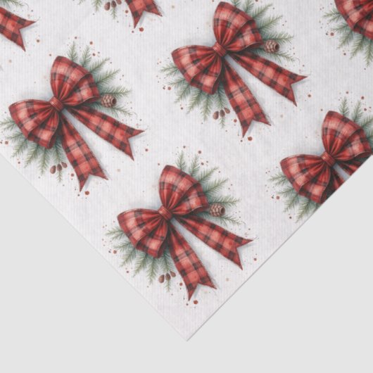 Red Watercolor Christmas Bow 薄葉紙 (詳細)