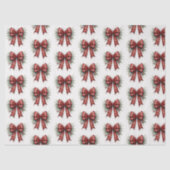 Red Watercolor Christmas Bow 薄葉紙 (正面)