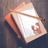 Red Watercolor Lobster Personalized  ポストイット