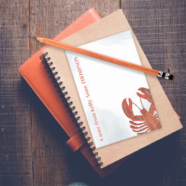 Red Watercolor Lobster Personalized ポストイット
