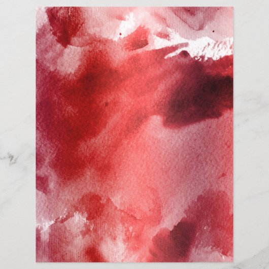 Red watercolor stains soft pastel scrapbook paper (裏面)