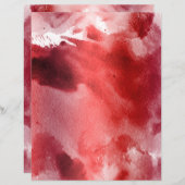 Red watercolor stains soft pastel scrapbook paper (正面/裏面)