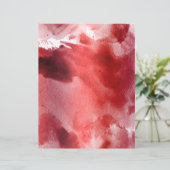 Red watercolor stains soft pastel scrapbook paper (スタンド正面)