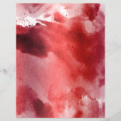 Red watercolor stains soft pastel scrapbook paper (正面)