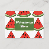 Red Watermelon Slice Fruit 名刺 (正面)