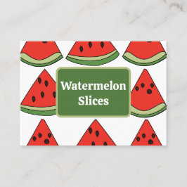 Red Watermelon Slice Fruit 名刺