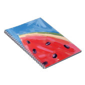 Red Watermelon | Watercolor Fruit Painting ノートブック (右側)