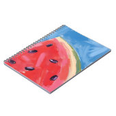 Red Watermelon | Watercolor Fruit Painting ノートブック (左側)