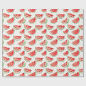 Red Watermelons Fruit Birthday ラッピングペーパー (フラット)