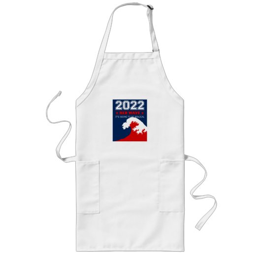 RED WAVE 2022中期選挙USA ロングエプロン (正面)