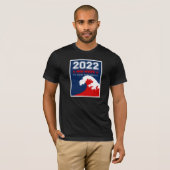 RED WAVE 2022中期選挙USA Tシャツ (正面フル)