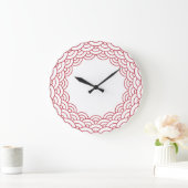 Red Waves "Seigaiha" WAGARA ラージ壁時計 (ホーム)